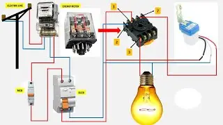 turn on one light using photosell and relay | house wiring