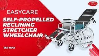 EC 609 GC Reclining Stretcher Wheelchair provides support and comfort for safe transportation.