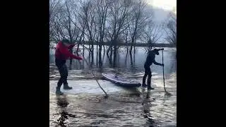 Небольшой видеоотчёт с открытия SUPсезона-2024. 30 марта. Агро-Пустынь - Старица