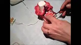 Простой цветок крючком-