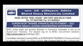 BHEL Requirement 2021