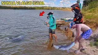 NO LO PODIAMOS CREER, TERRIBLE PESCA DE SURUBIES DE COSTA EN BELLA VISTA.