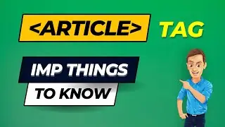 Article Tag In HTML: HTML5 Tutorial in Hindi | Software Engineer Mahesh