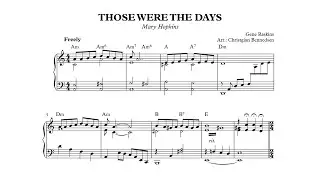 Those Were The Days - Piano