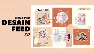 CARA MUDAH DESAIN FEED IG 6 KOTAK | Sekali desain dapat 6 kotak feed | Membuat puzzle feed ig