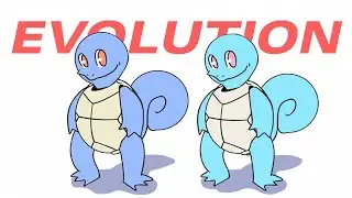 Squirtle to Blastoise Evolution, Normal and Shiny - Pokemon Transformation Animation
