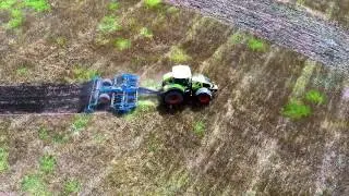 Аэросъемка прицепной техники "Lemken". Нарезка