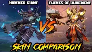 TERIZLA - FLAMES OF JUDGMENT EPIC SKIN VS. HAMMER GIANT ELITE SKIN - MLBB SKIN COMPARISON SERIES