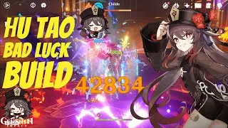Hu Tao Level 90 with Trash Artifact, F2P & Bad Luck Build! | Genshin Impact Showcase