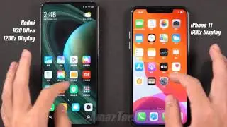 MIUI 12 ( 120Hz ) vs iOS 14 ( 60Hz ) - Side By Side Comparison
