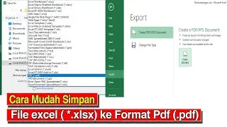 Tutorial Cara Convert Excel ke PDF | Cara Mengubah File Excel Menjadi File PDF | Ms Excel 2013