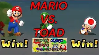 Toad Vs Mario in New Super Mario Bros. Wii HellBoy Edition. World 2