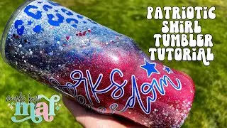 Patriotic Glitter Swirl Tumbler Tutorial