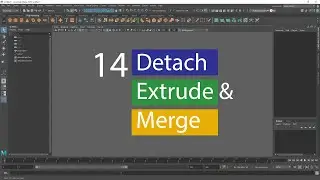 14 Detach, Extrude and Merge | Maya Tutorials [Hindi]