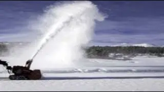 Modify snowblower to throw twice as far and never clog