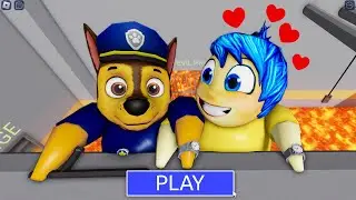 INSIDE OUT 2 FALL IN LOVE WITH PAW PATROL? PRISON RUN LAVA BARRY!  #roblox #obby
