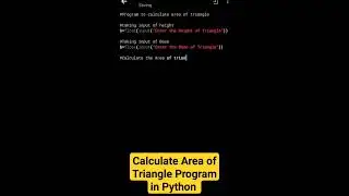 Area of Triangle Program in Python