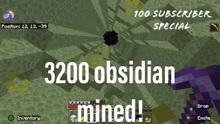 I mined an entire obsidian end tower in Minecraft (100 subscriber special)