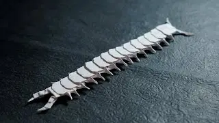 Easy Origami Centipede Tutorial: Simple Paper Bug! | Henry Pham