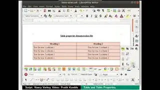 Tables and table properties in Writer-English