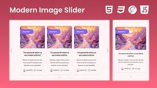 Unleash a Stunning Modern Image Slider with HTML, CSS, and Javascript!
