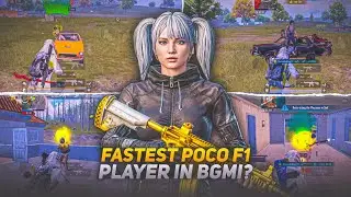 FASTEST POCO F1 PLAYER IN BGMI? 🤔🔥 | 4 FINGER + GYROSCOPE | SOLO VS SQUAD