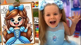 Diana Plays with Disney Frozen Toy Guitar and other Frozen toys || funny drowning meme