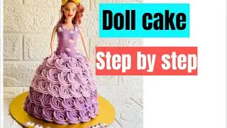 Amazing doll cake decoration tutorial || purple doll cake making