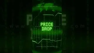 PRICE DROP   Retro CRT green screen glitch text animation