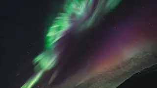 Nordlichter, Nordlichterkorona in rot und violett - Abisko Nationalpark Schweden 18.09.2023