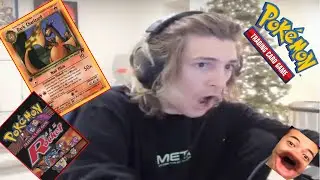 xQc pulls a Dark Charizard Holo from pack (Mint condition)