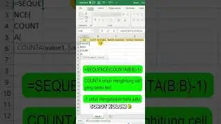 Cara Membuat Nomor Urut Otomatis di Excel | Autonumber 