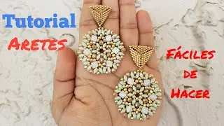 COMO HACER ARETES CON DIAMANTE DUO - TUTORIAL