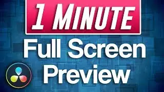 Davinci Resolve : How to View Full Screen Preview