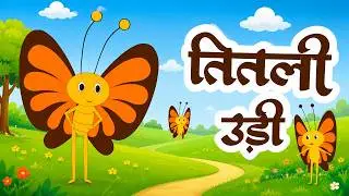 तितली उड़ी | Titli Udi Bus Me Chadi | Kids Song | Hindi Nursery Rhymes 