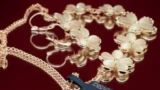 Комплект с кристаллами Swarovski "Ромашки на лугу"