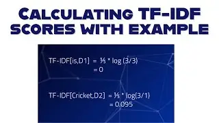 TF-IDF score calculation with example