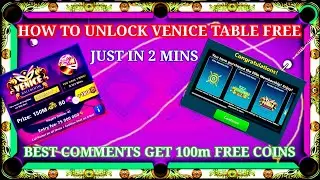How to Unlock Venice Table Free For 3 Days! Must watch