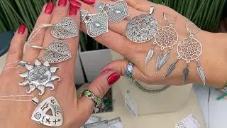 СЕРЕБРЯНЫЙ СТИЛЬ ОТ ФИТ✨ БЕСКАМЕНКА КОЛЬЦА СЕРЬГИ ПОДВЕСКИ✨ ПРИМЕРКА УКРАШЕНИЙ