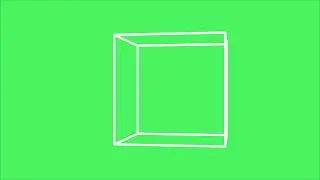 2D Cube Changes Into 3D Cube And Rotates | Geometric Shape Animation