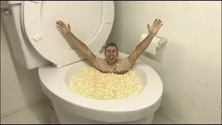 WORLDS LARGEST TOILET FLUSHING MARSHMALLOWS
