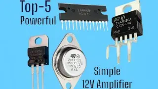How to make 5 simple amplifier circuits at home | How to make 12v Audio amplifier circuit