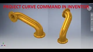 Project Curve Command in Autodesk Inventor || Pipe Design in Inventor || Inventor 3d drawing Basics