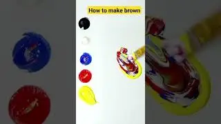 How to make brown color #youtubeshorts #art #colormixing #woodybrown #satisfying #tiktok #color