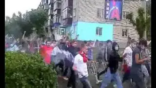 Шествие фанатов УФЫ в Учалах