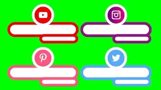 New Green Screen Social Media Lower Thirds | Social Media Green Screen Animation | Green Screen