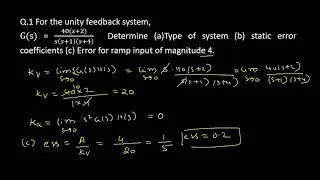Problem 1:Steady State Error Coefficients/Constants(English)