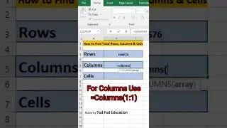 How many Rows, Columns & Cells in Excel - Tips & Tricks by 