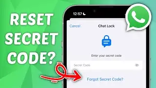 How to Reset Secret Code on WhatsApp - Reset Locked Chats Secret Code in WhatsApp