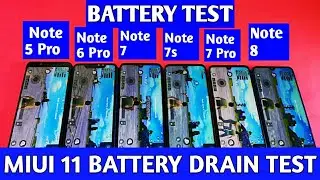 Redmi Note 8 vs Redmi Note 7 vs Redmi Note 7 pro vs Redmi Note 6 Pro | Battery Drain Test |